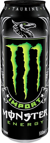 Monster Energy Import, Energy Drink, 18.6 Ounce | Pack of 12